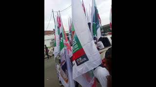Peter obi Labour party supporters take their flags to the streets of lagos. #peterobi #lagosrally