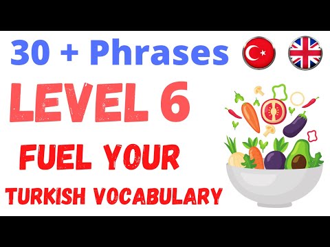 Learn Turkish Level 6 || Fuel Your Turkish Vocabulary || Food Vocabulary