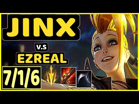 RIKARA (JINX) vs EZREAL - 7/1/6 KDA BOTTOM ADC GAMEPLAY - NA Ranked GRANDMASTER