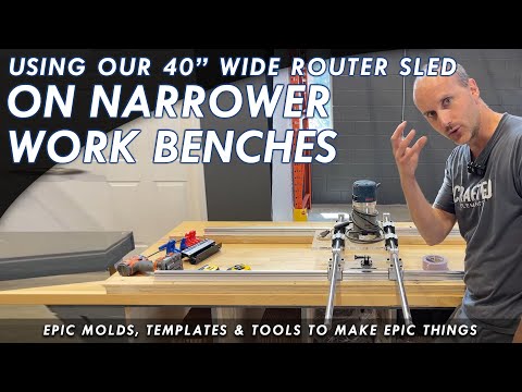 Using The Crafted Elements Router Sled With A Narrow Workbench Or Table Top
