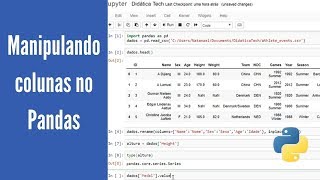 Manipulando colunas em um dataframe pandas (Python para Machine Learning - Aula 16)