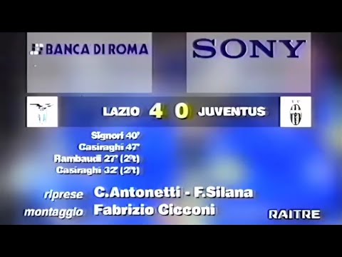Lazio-Juventus 4:0, 1995/96 - Domenica Sportiva (doppietta di Pierluigi Casiraghi)