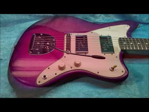 Retro Jazzmaster w Custom Body + Wide Range Humbuckers, 2017/21 - Purpleburst Metal Flake (Video) image 17