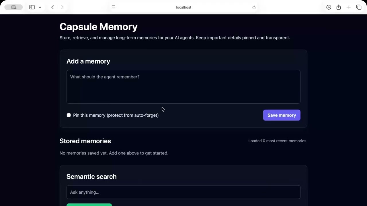 Capsule Memory project preview