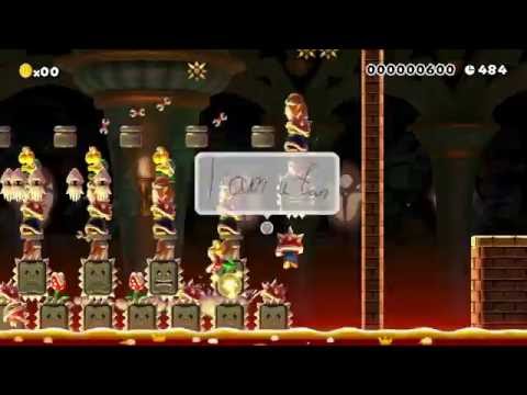 castle traps by DanTDM - SUPER MARIO MAKER - No Commentary