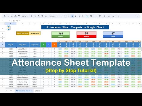 Create Attendance Template In Google Sheet Complete Process