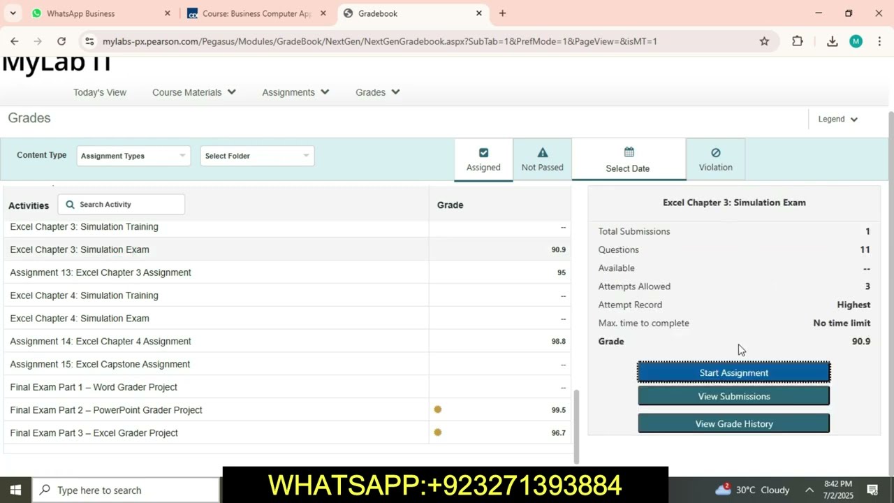 Excel Chapter 3 Simulation Exam || Excel Chapter 3 Simulation Exam