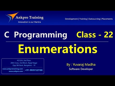 C language Class 22 Enums Enumerations in C with example