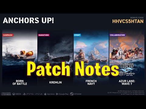 Patchnotes 1-15-26 for World of Warships Legends