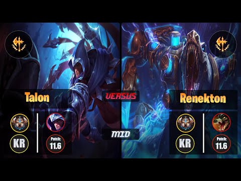 Challenger TALON [Conqueror] (Mid) VS  RENEKTON - Challenger KR Patch 11.6