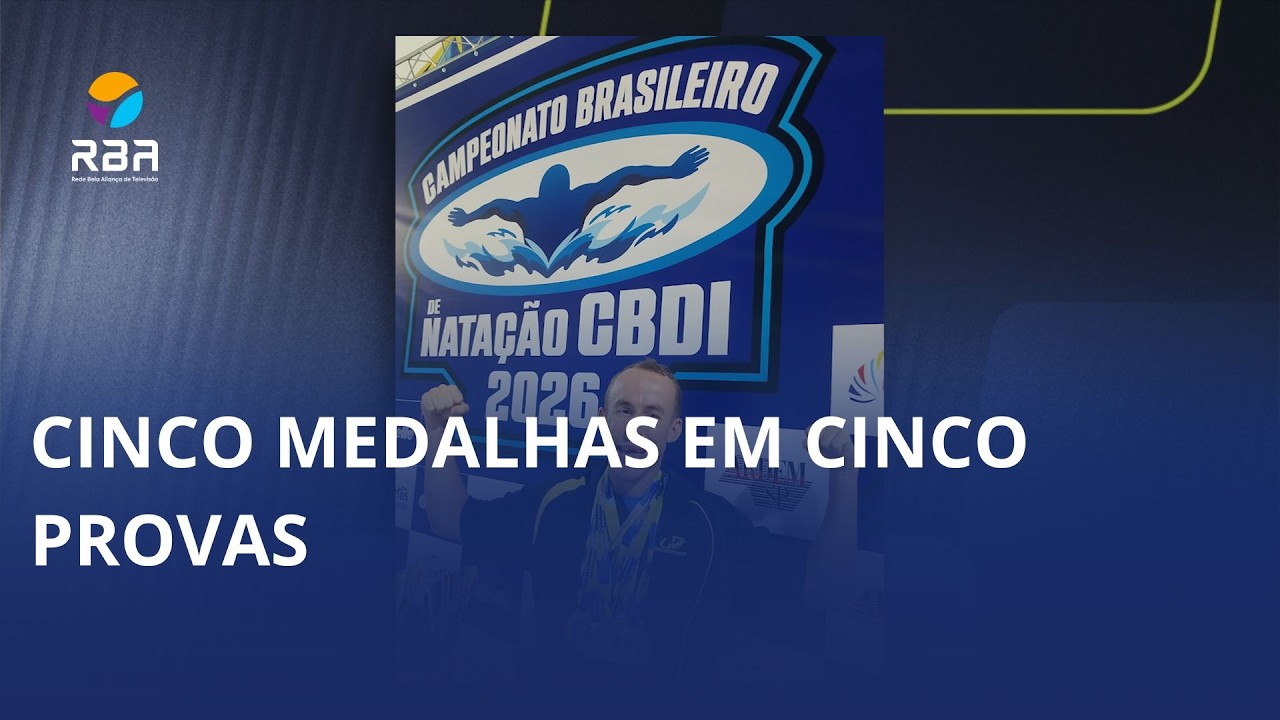 Cinco medalhas em cinco provas