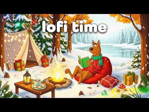 Scooby Doo’s Calm Winter Ambience ❄️ Fireplace & Relaxing Lofi Chill Music for Studying and Healing