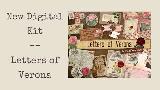 Letters of Verona - Roses Themed Junk Journal Digital Kit
