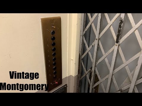 Another TINY Vintage 1940s Montgomery Traction Elevator @ Sherman Gardens - Evanston, IL