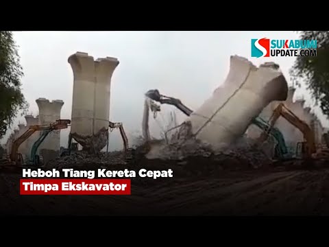 Heboh Tiang Kereta Cepat Timpa Ekskavator