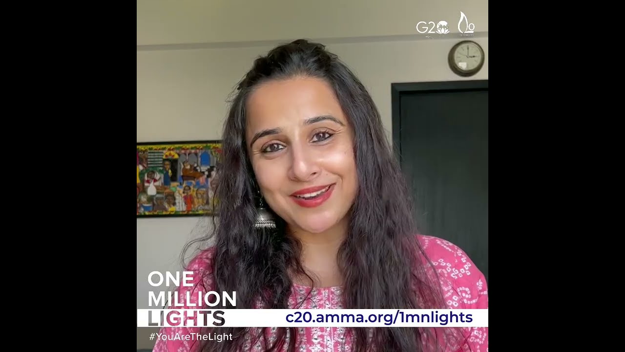 Vidya Balan Shares Inspiring Message for the One Million Lights Campaign