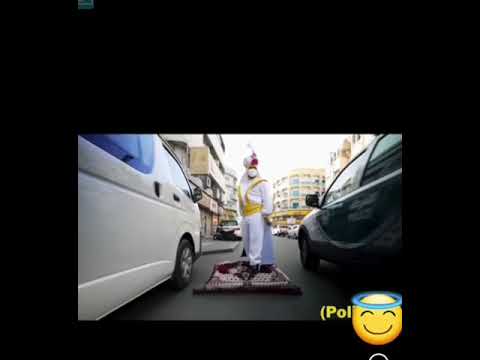 Man appears on flying carpet just like in the movies, unbelievable!