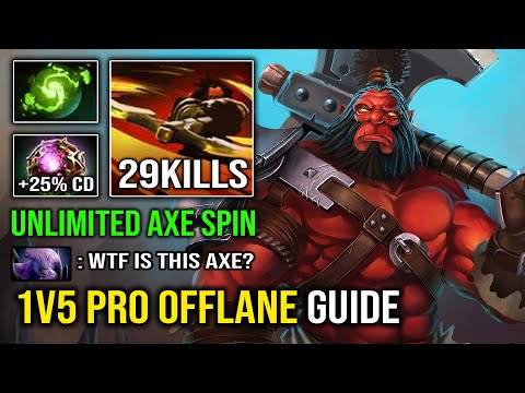 UNLIMITED BERSERK SPIN 1v5 Octarine Axe Nonstop Chop Chop 100% Counter Everyone Dota 2