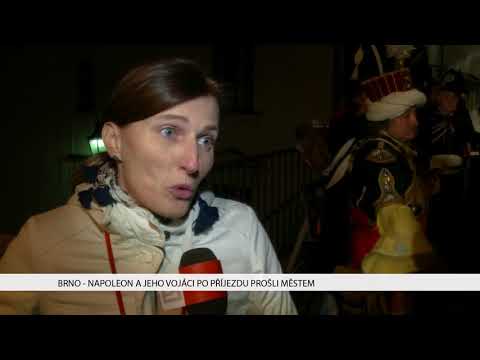 TV Brno 1: 20.11.2017 Napoleon a jeho vojáci po příjezdu prošli městem