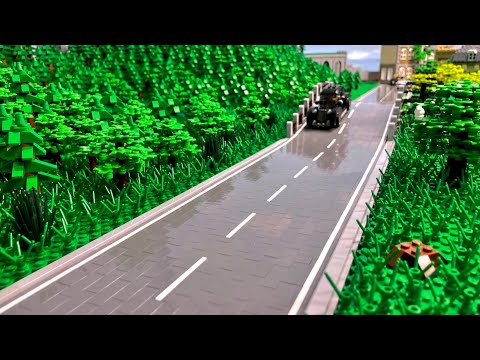 Straße eingebettet - Bau einer Lego Stadt Teil 254.