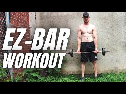 EZ-CURL Bar BICEP Workout - How to get HUGE Biceps!