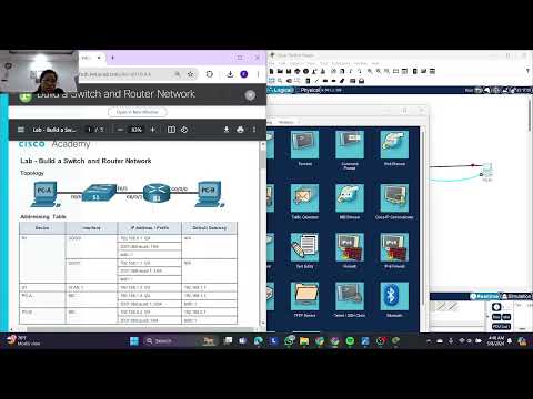 Tugas 4 Lab 10.4.4 - Build a Switch and Router Network