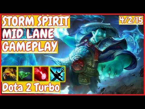 Storm Spirit 4/2/15 [MID LANE] [Gameplay DOTA 2 Turbo] 7.33