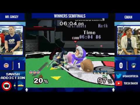 Smash Addiction 59 - Mr. Gingey (Ice Climbers) vs Gman (Marth) - Singles Winners Semis