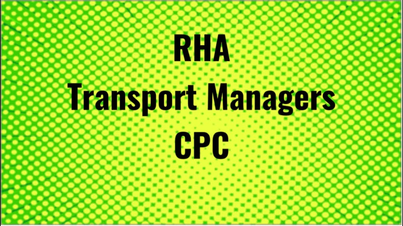 Transport Manager CPC Course