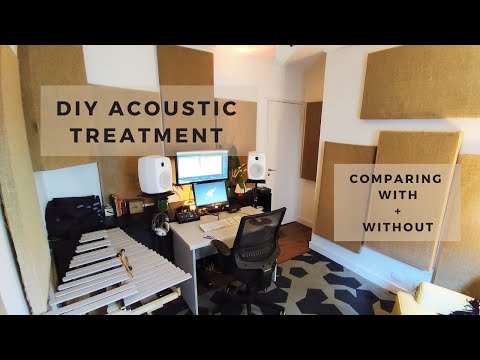 DIY Acoustic Treatment - Comparing with vs without in home studios