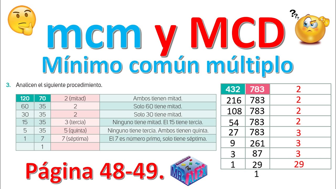 mcm y MCD página 48 y 49