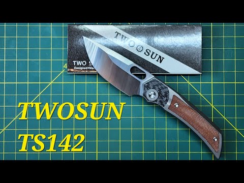TWOSUN TS142 INTEGRAL M390 TITANIUM CARBON FIBER MICARTA WOW! BUT as we pull back the curtain 💔😒UGH!