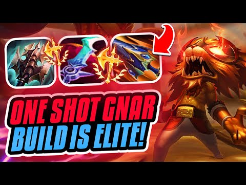 ONE SHOT GNAR BUILD IS ELITE!!! Season 14 Gnar Gameplay (League of Legends)