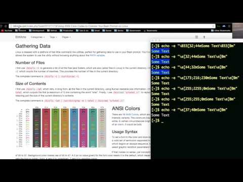 Colour Bash Script Output