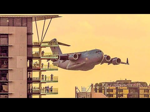 C-17 Globemaster Flying Very Low over Brisbane #Shorts