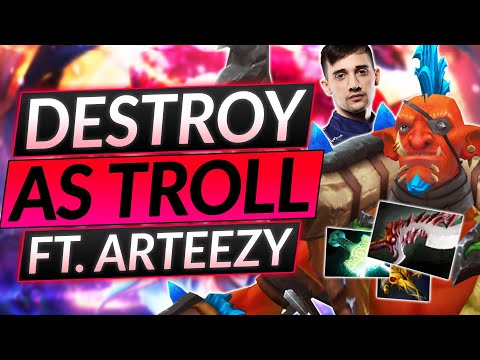 Why Arteezy's TROLL WARLORD is UNSTOPPABLE - BROKEN CARRY BUILDS and TIPS - Dota 2 Guide