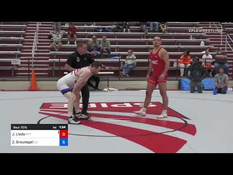 86 Kg Round Of 16 - James Lledo, Pittsburgh WC Vs Zachary Braunagel, Illinois RTC - Illini WC