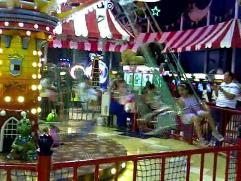 RB enjoying the rides in Landmark