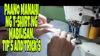 Paano manahi Ng t-shirt Ng mabihis quility piping hem operator no cutter, w/ tutorial
