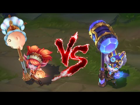 Cafe Cuties Poppy VS Hextech Poppy Skin Comparison