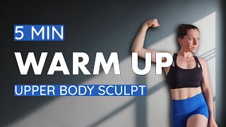 5 MIN UPPER BODY WARM UP 💪 Activation Rapide | Bras, Épaules, Dos, Abdos  | Home Motion