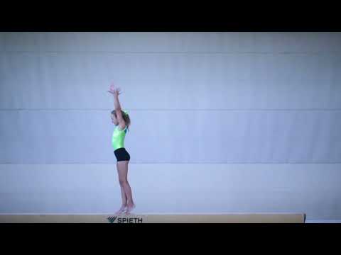 Balken - 1/2 Drehung auf beiden Beinen