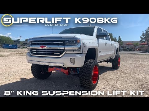 SuperLift K908KG  8" KING Suspension Lift Kit Installed By LiftKits4Less On A 2018 Chevy 1500