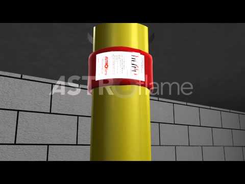 Opaska ogniochronna, montaż w stropie :: www.alfaseal.pl