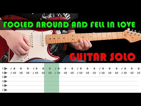FOOLED AROUND AND FELL IN LOVE - Guitar lesson - Guitar solo with tabs (fast & slow) - Elvin Bishop