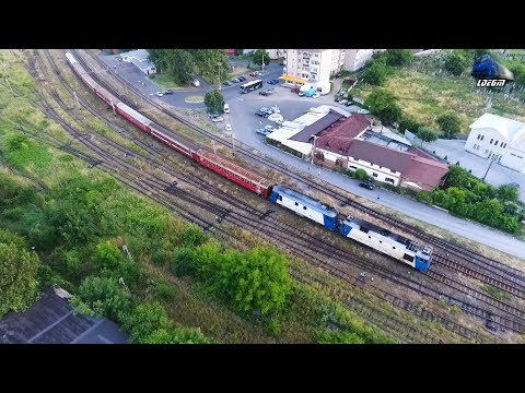[Drone] GM 65-1300-6 & Fluieroasa/Whistle Loko 60-0881-7 pe Seara/on Evening in Oradea Est Triaj