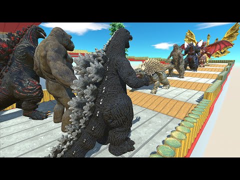 GODZILLA and KING KONG DEATH CLIMB - Animal Revolt Battle Simulator