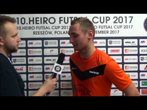 Heiro Futsal Cup 2017:  Kamil Czajkowski (Lambada Siepraw) po meczu z Zawbud Iława (grupa F)