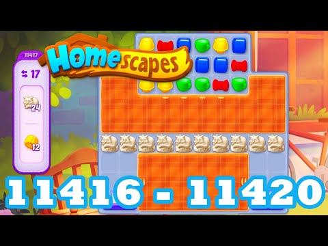 Homescapes Level 11416 - 11420 HD 3 - match puzzle Gameplay | android | IOS | 11427 | 11428 | 11409