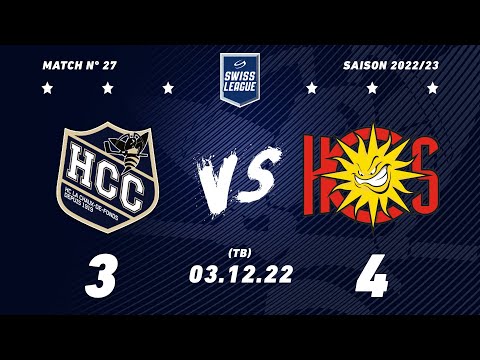 3 décembre 2022 HC La Chaux-de-Fonds – HC Sierre (3-4) TB